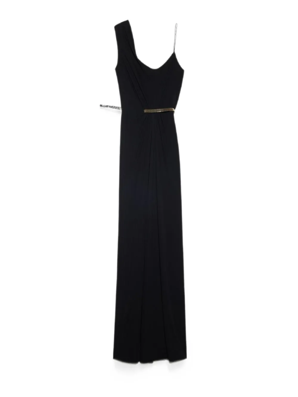 TOM FORD Asymmetrische maxi-jurk met ceintuur Zwart