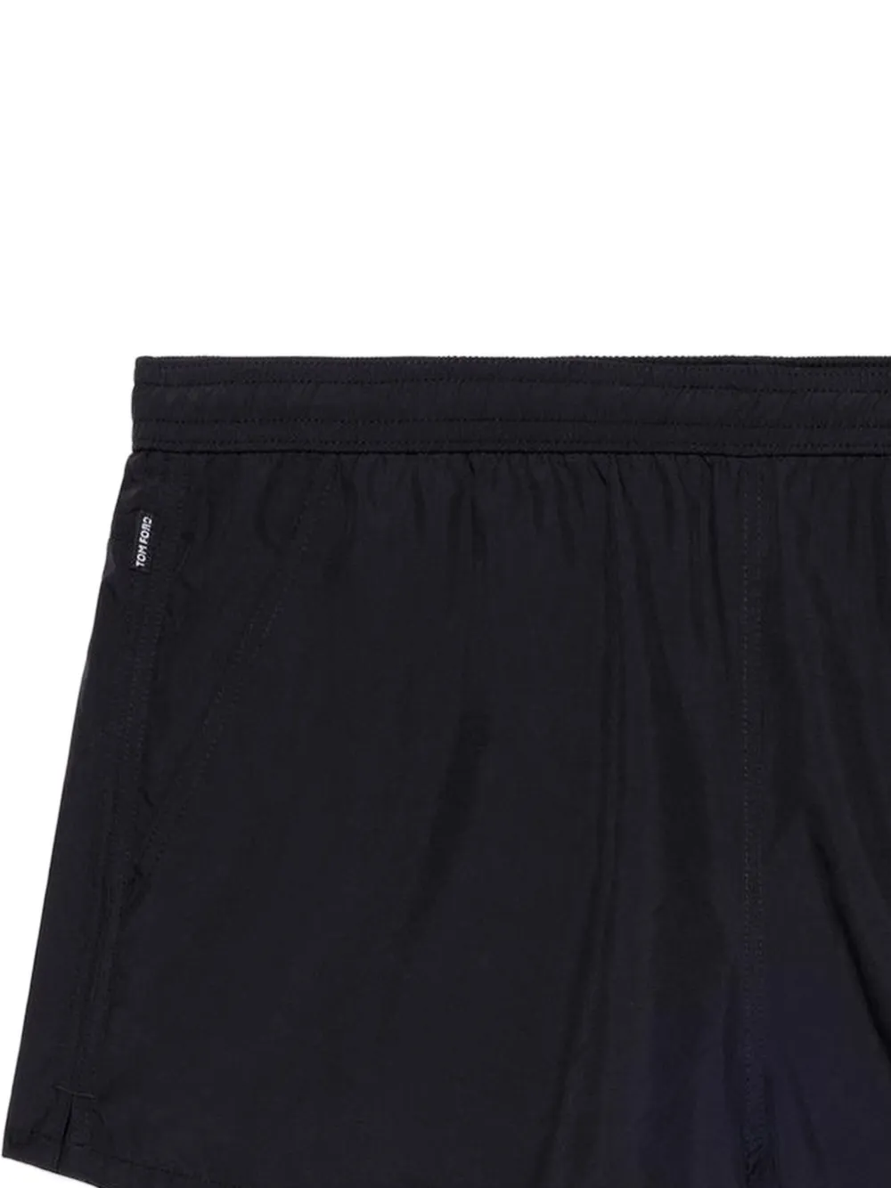 TOM FORD Elastische zwembroek met logo-label Zwart