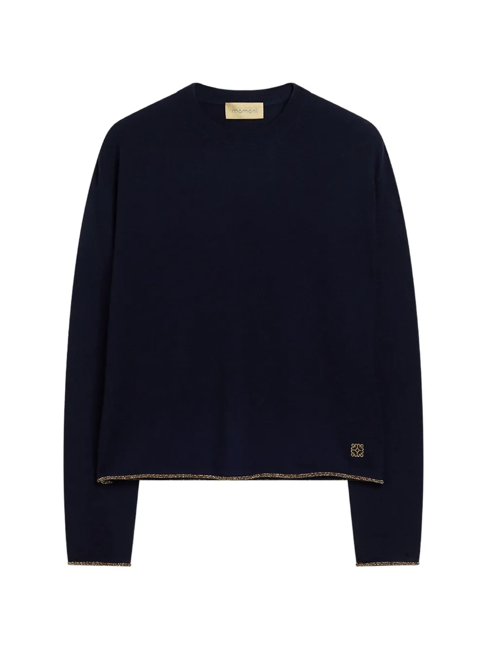 Momoní Karasu Lurex-trim Sweater In Blue