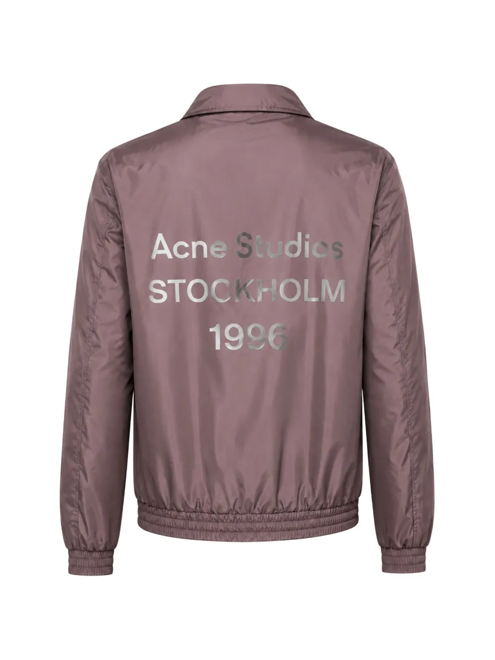 Acne Studios Lichtgewicht jack met logoprint en rits Paars