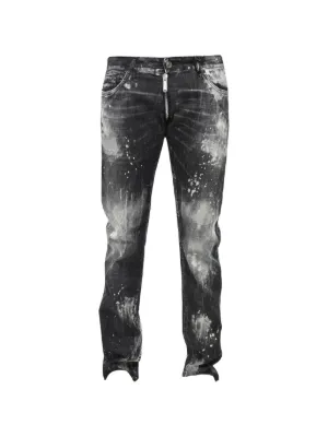 DSQUARED2 Paint splatter-print Denim Jeans | Black | FARFETCH