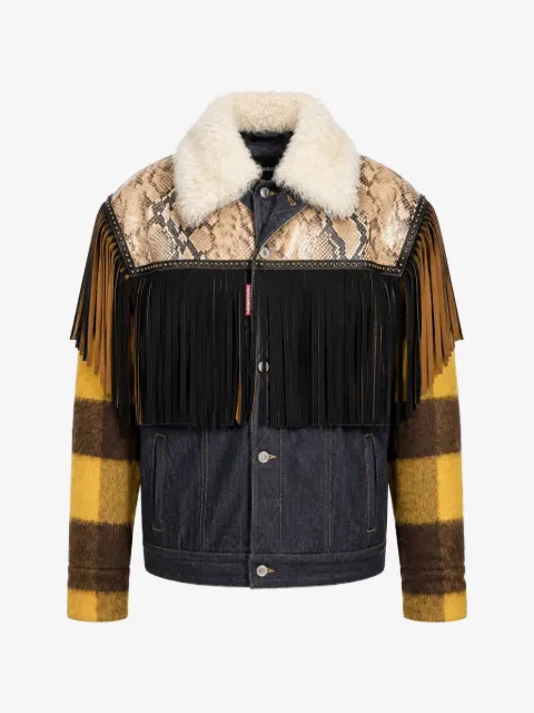 DSQUARED2 Bikerjacke mit Fransen