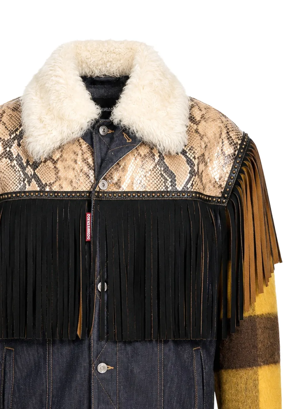 DSQUARED2 Denim jack met franje Blauw