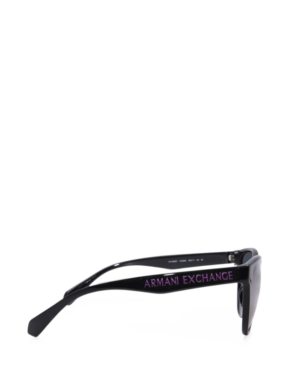 Armani Exchange Zonnebril met rond montuur Zwart