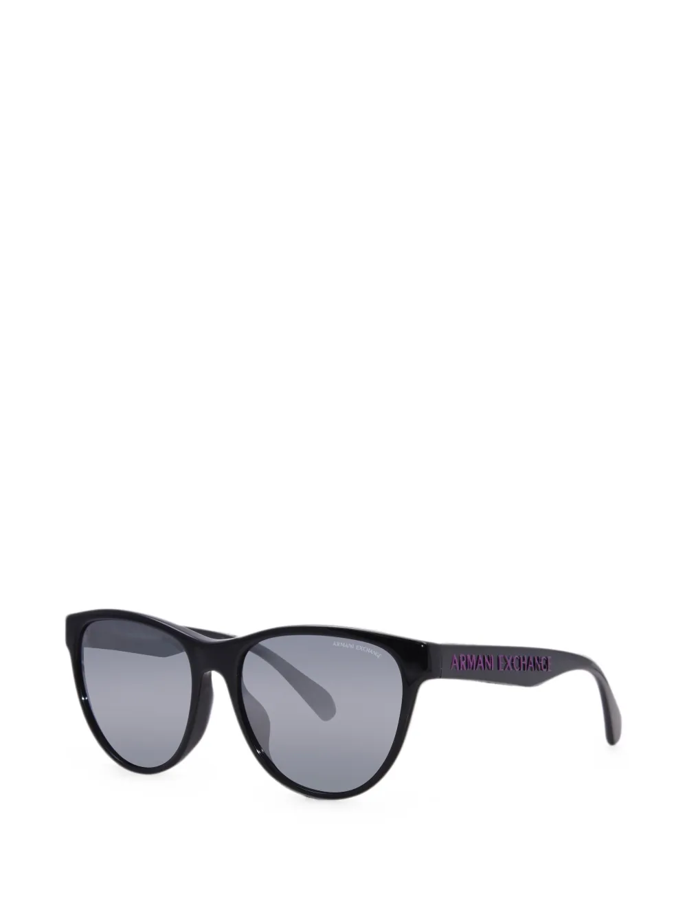 Armani Exchange Zonnebril met rond montuur Zwart
