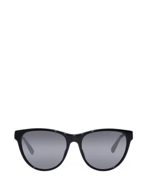 Armani Exchange logo-print round-frame sunglasses