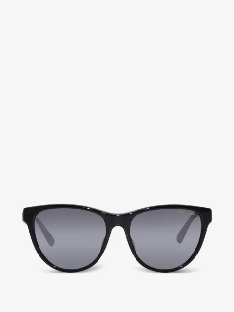 Armani Exchange logo-print round-frame sunglasses