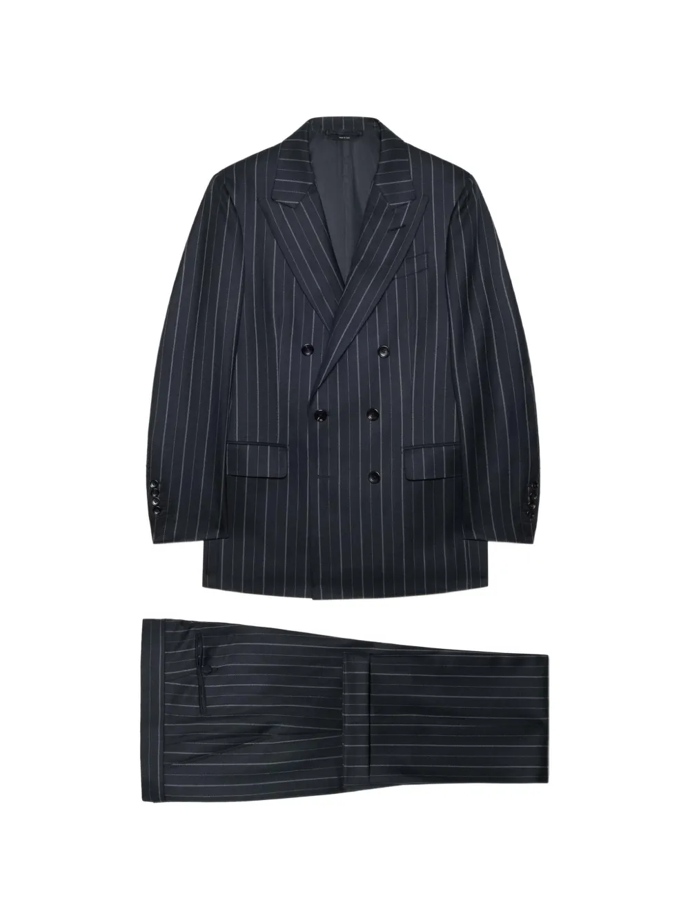 TOM FORD pinstripe-pattern double-breasted suit - Blau