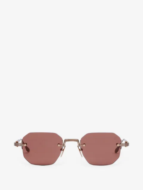 Akoni geometric-frame rimless sunglasses