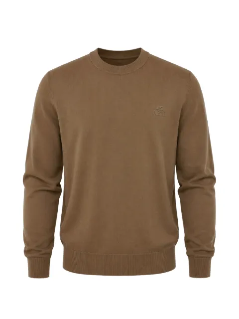 Diesel embossed-logo cotton sweater