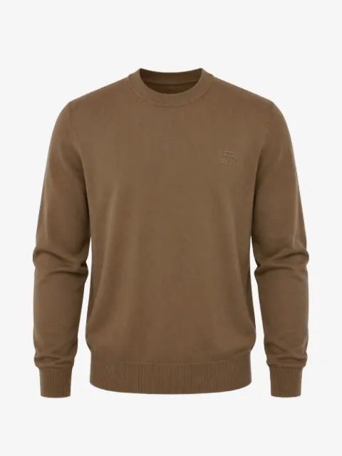 Diesel embossed-logo cotton sweater