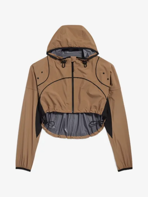 Balenciaga chamarra corta con capucha