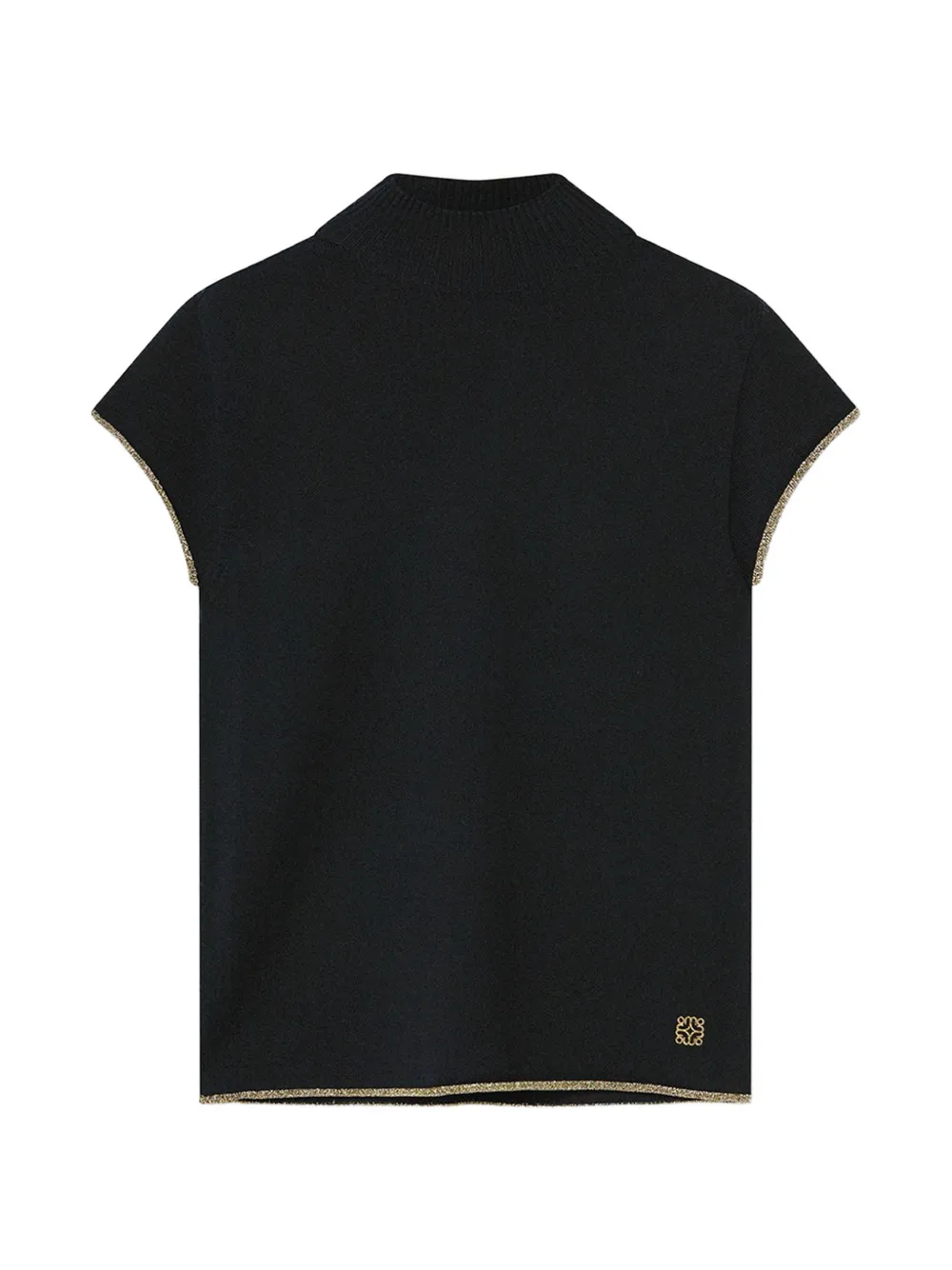 MOMONÌ Maglione Kame smanicato - Nero