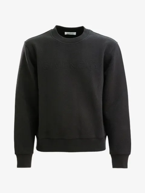 Givenchy logo-embossed chevron-pattern sweater
