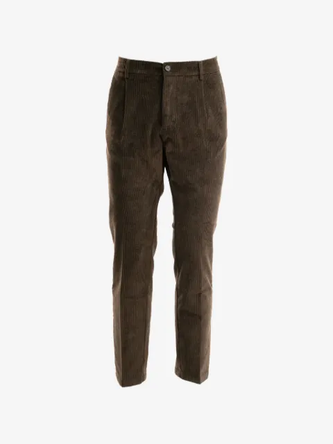 Cruna belt-loops corduroy trousers