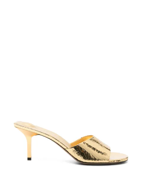 Jacquemus The Cubisto cracked-effect heeled sandals