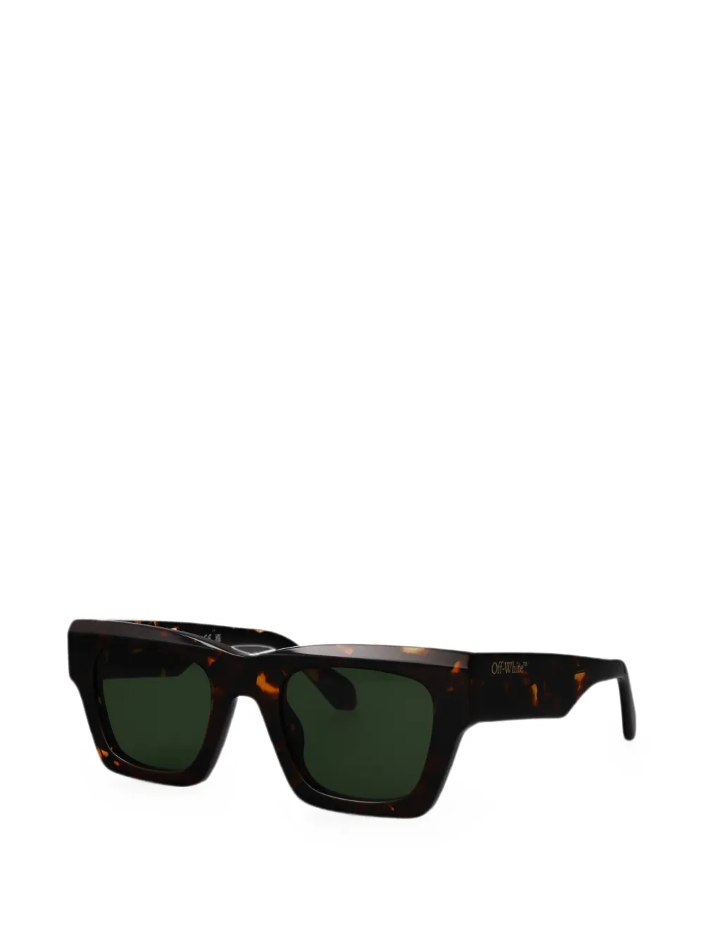 Off-White Eyewear Davie zonnebril met schildpadschild-design Bruin