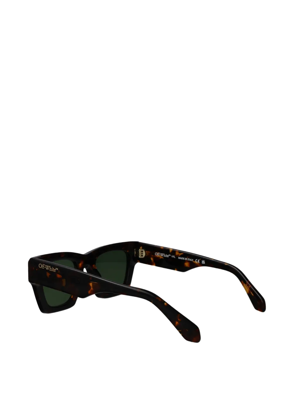Off-White Eyewear Davie zonnebril met schildpadschild-design Bruin
