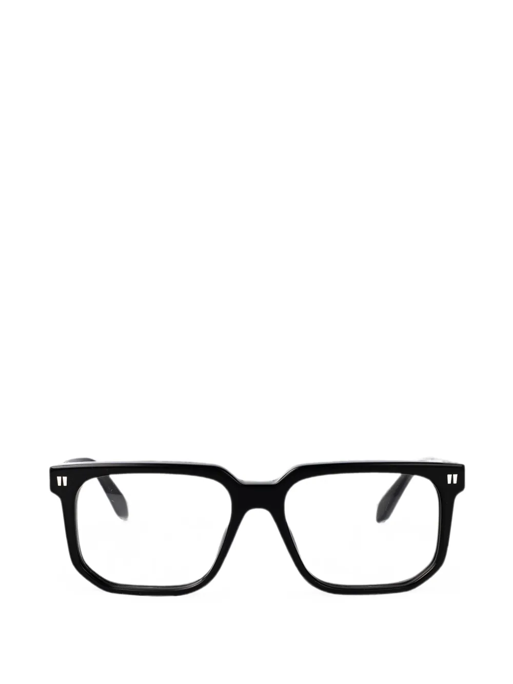 Off-White Eyewear logo-print square-frame glasses - Schwarz