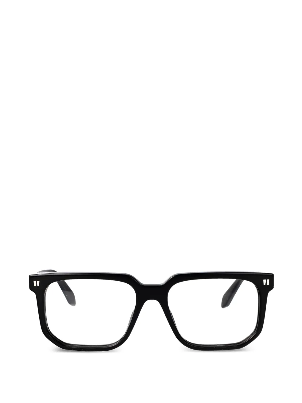 Off-White Eyewear logo-print square-frame glasses - Nero