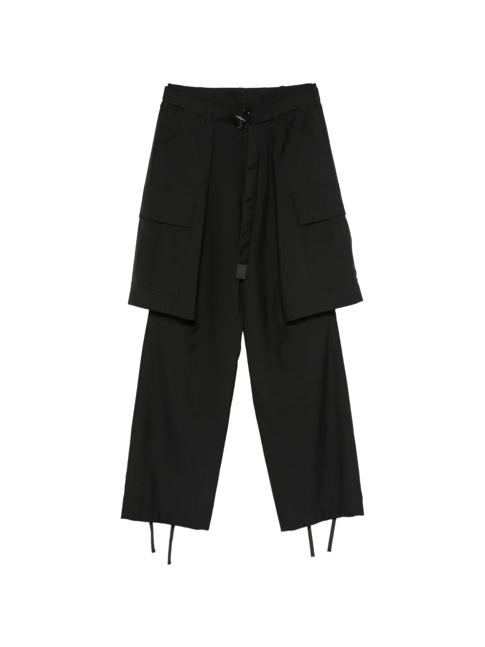 sacai belted cargo pants - Schwarz