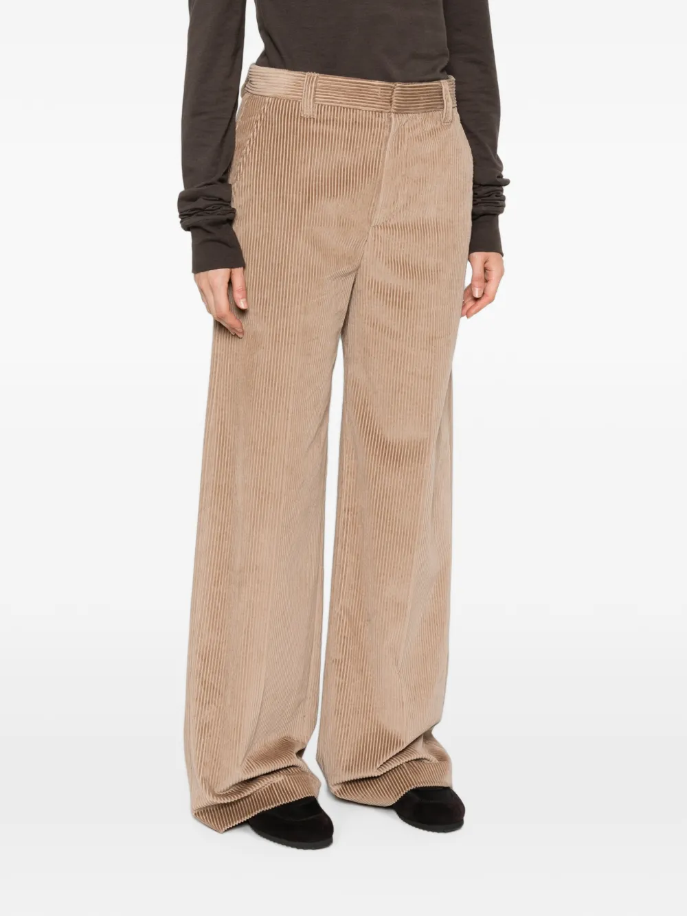 Brunello Cucinelli Ribfluwelen broek Beige
