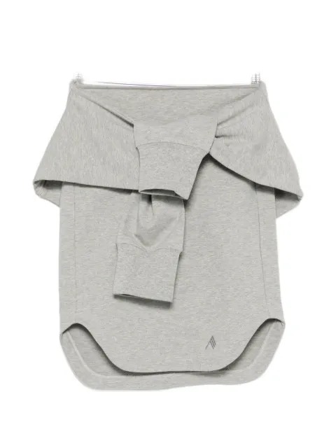 The Attico logo-embroidered sweater-tie mini skirt