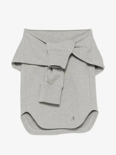The Attico logo-embroidered sweater-tie mini skirt