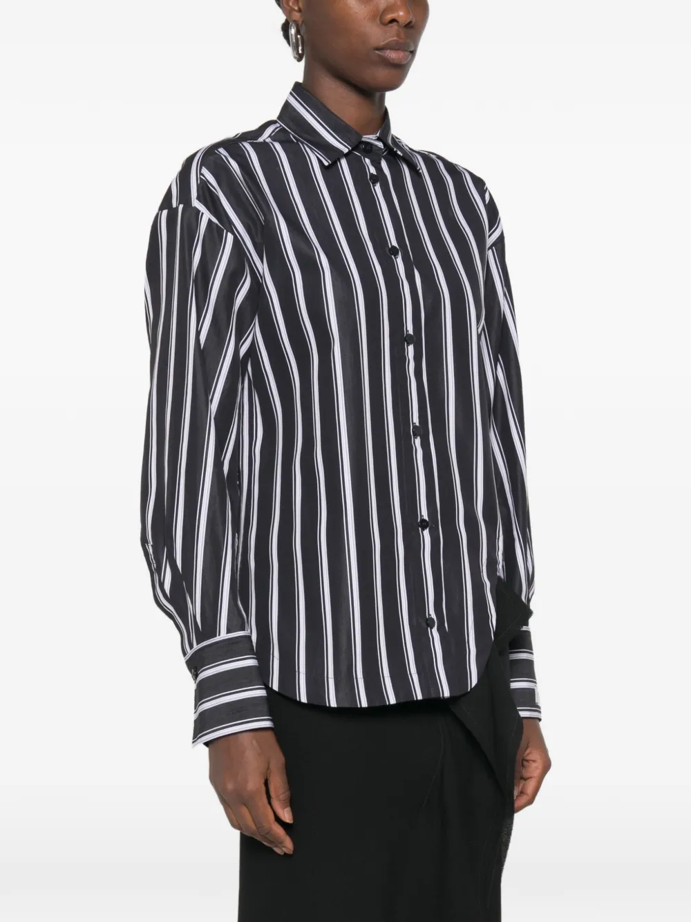 The Attico Witte marineblauwe blouse