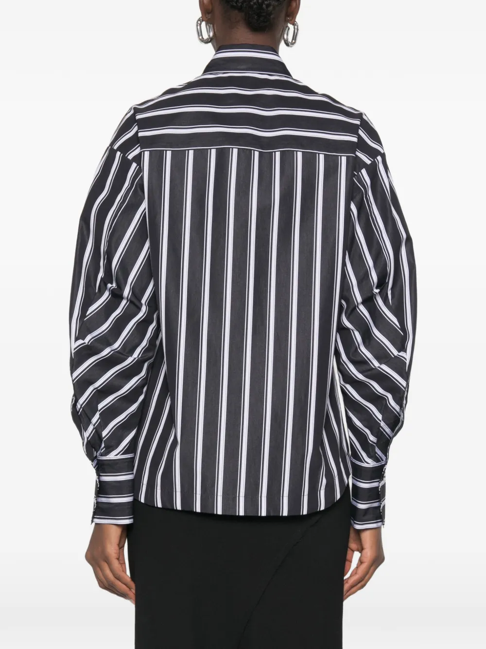 The Attico Witte marineblauwe blouse