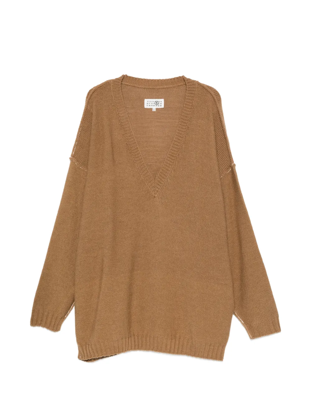 MM6 Maison Margiela V-neck oversized sweater - Braun