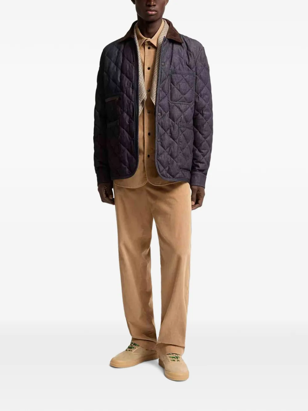 Moncler Broek met elastische tailleband Beige