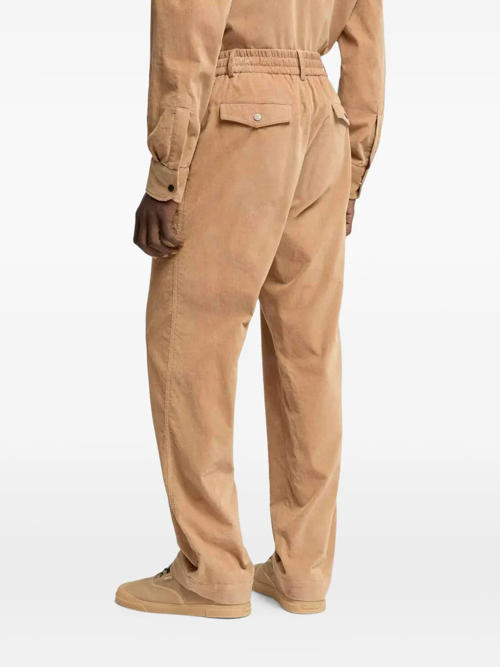 Moncler Broek met elastische tailleband Beige