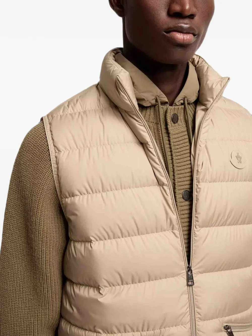Moncler Gewatteerde bodywarmer Beige