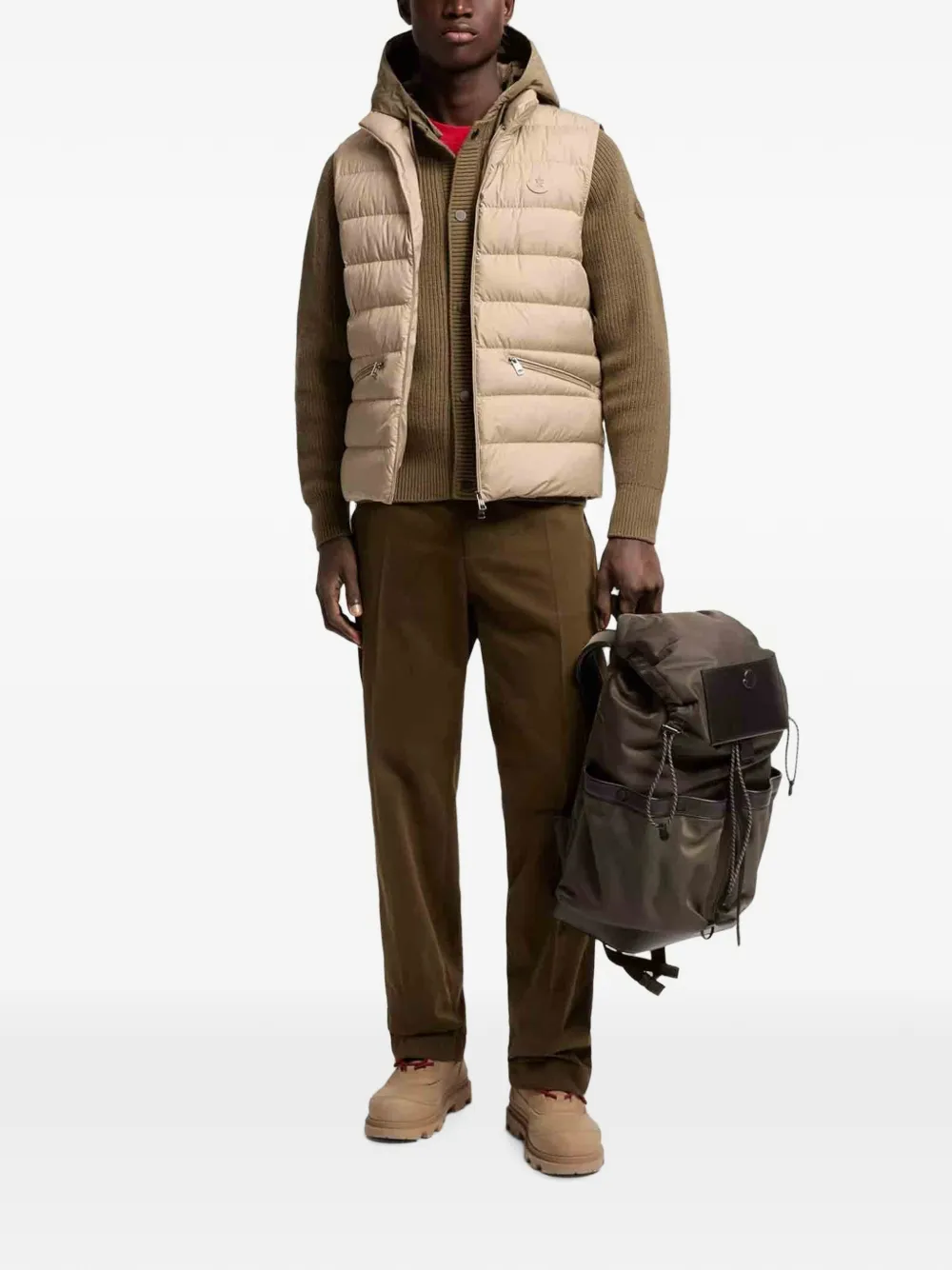 Moncler Gewatteerde bodywarmer Beige