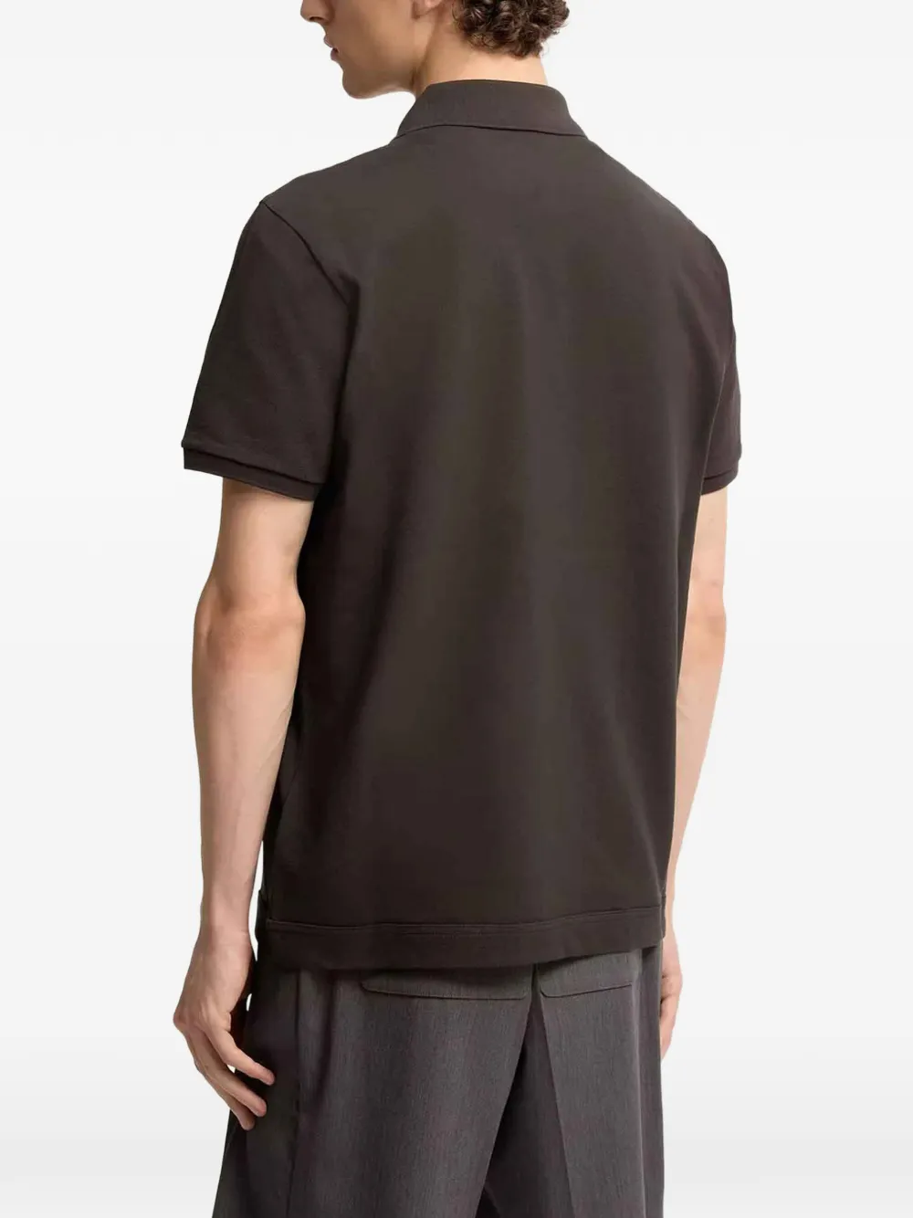 Moncler Poloshirt met logopatch Bruin