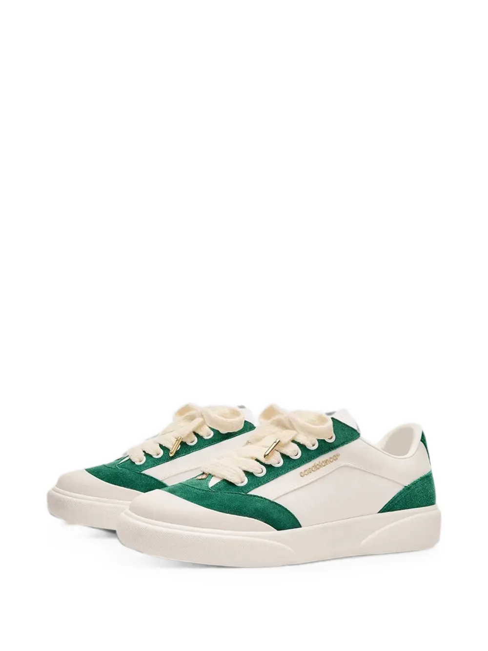 Casablanca calf suede-panelled sneakers Beige