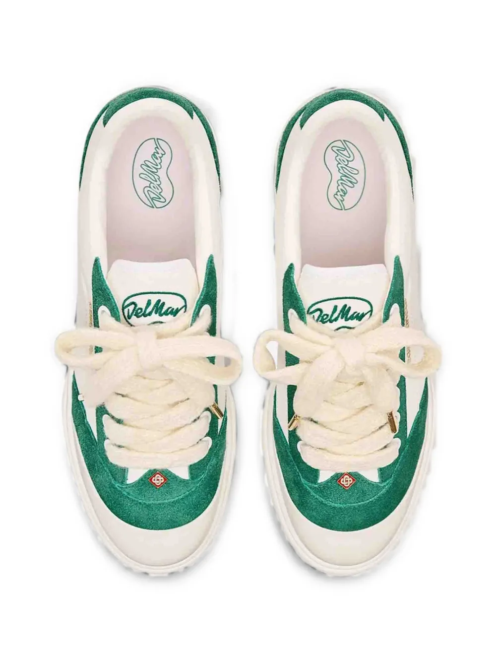 Casablanca calf suede-panelled sneakers Beige
