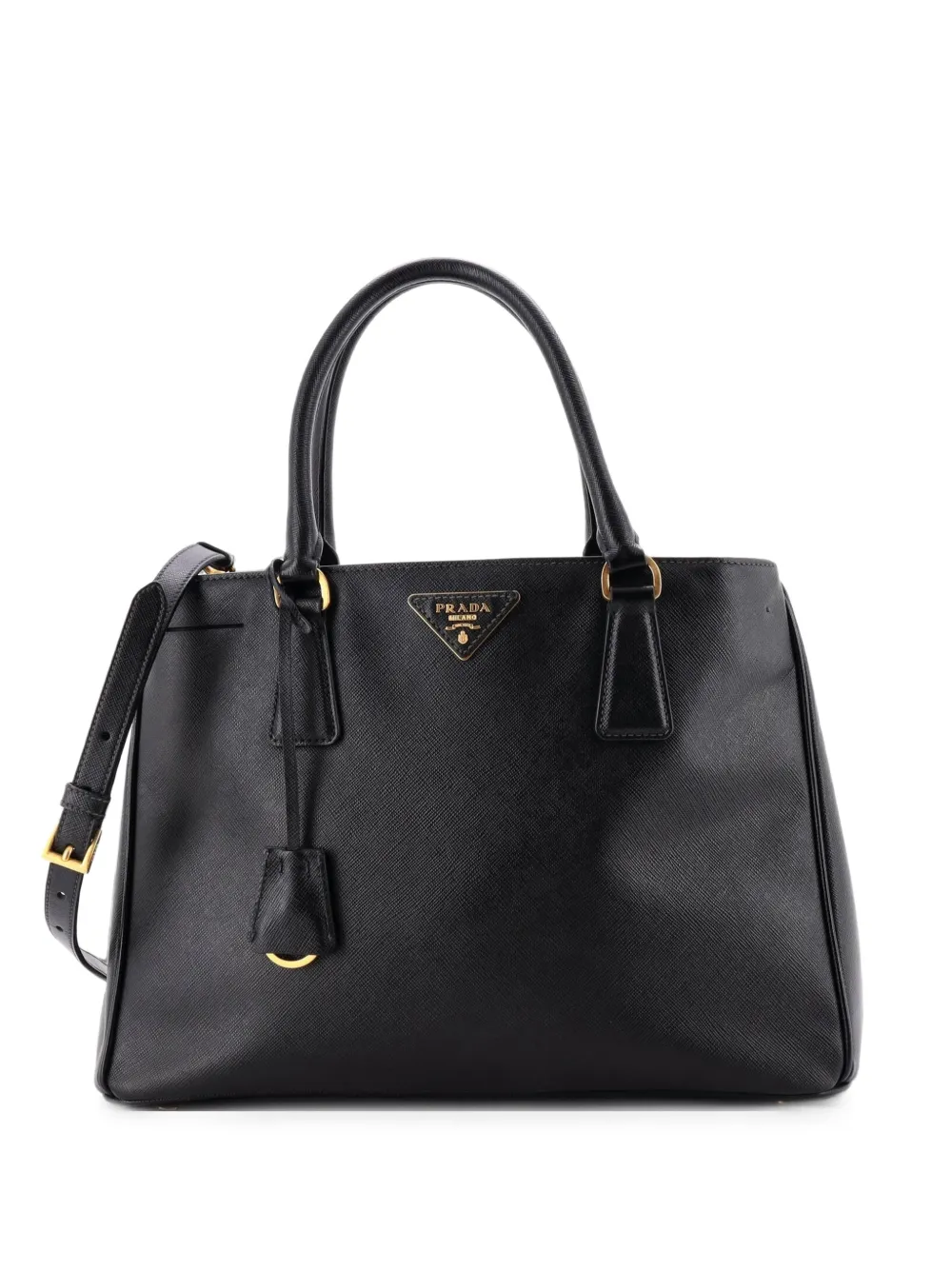 Prada Pre-Owned Mittelgroßer Gardener's Saffiano-Tote Bag - Schwarz