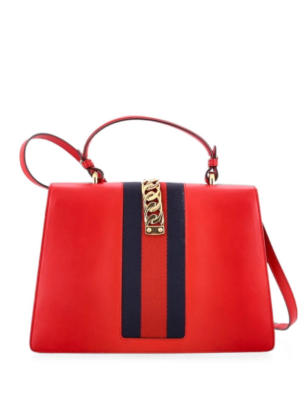 Gucci Pre-Owned Borsa a tracolla Sylvie grande in pelle con manico - Rosso