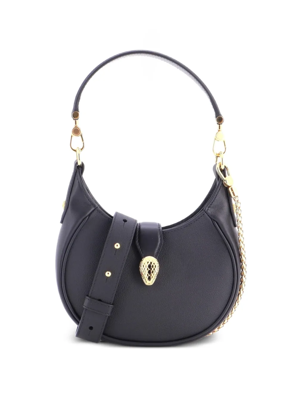 Bvlgari Pre-Owned Mini Serpenti Ellipse Umhängetasche - Schwarz