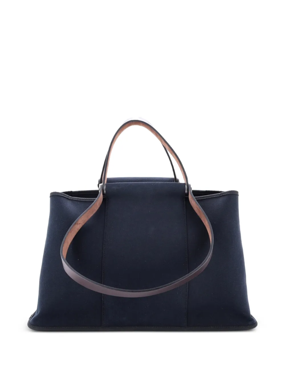 Hermès Pre-Owned Cabag Elan Toile and Leather Tote Bag 39cm - Blau