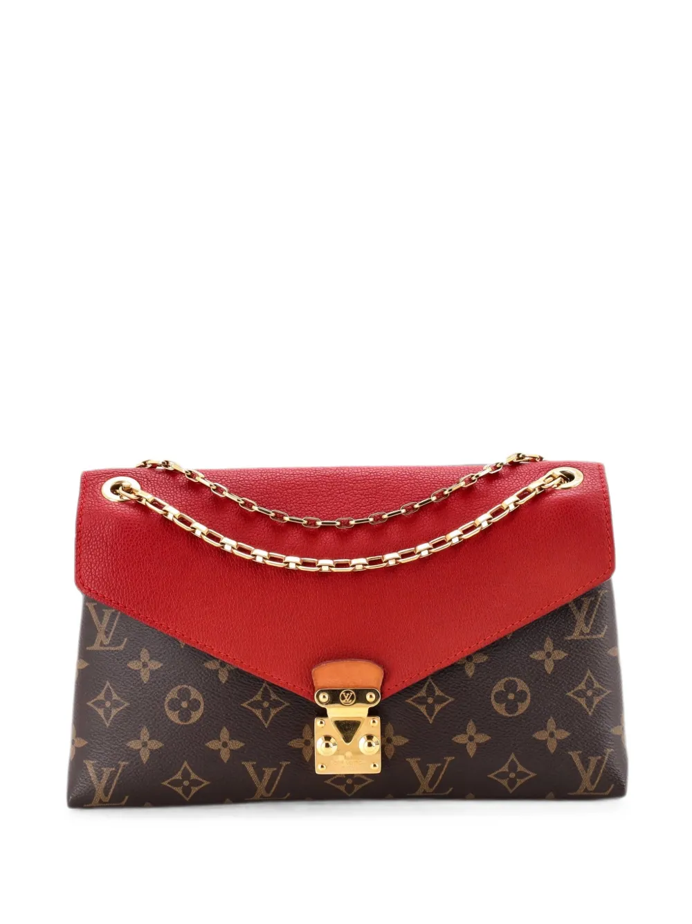 Louis Vuitton Pre-Owned Pallas Chain Schultertasche aus Monogramm-Canvas und Kalbsleder - Braun