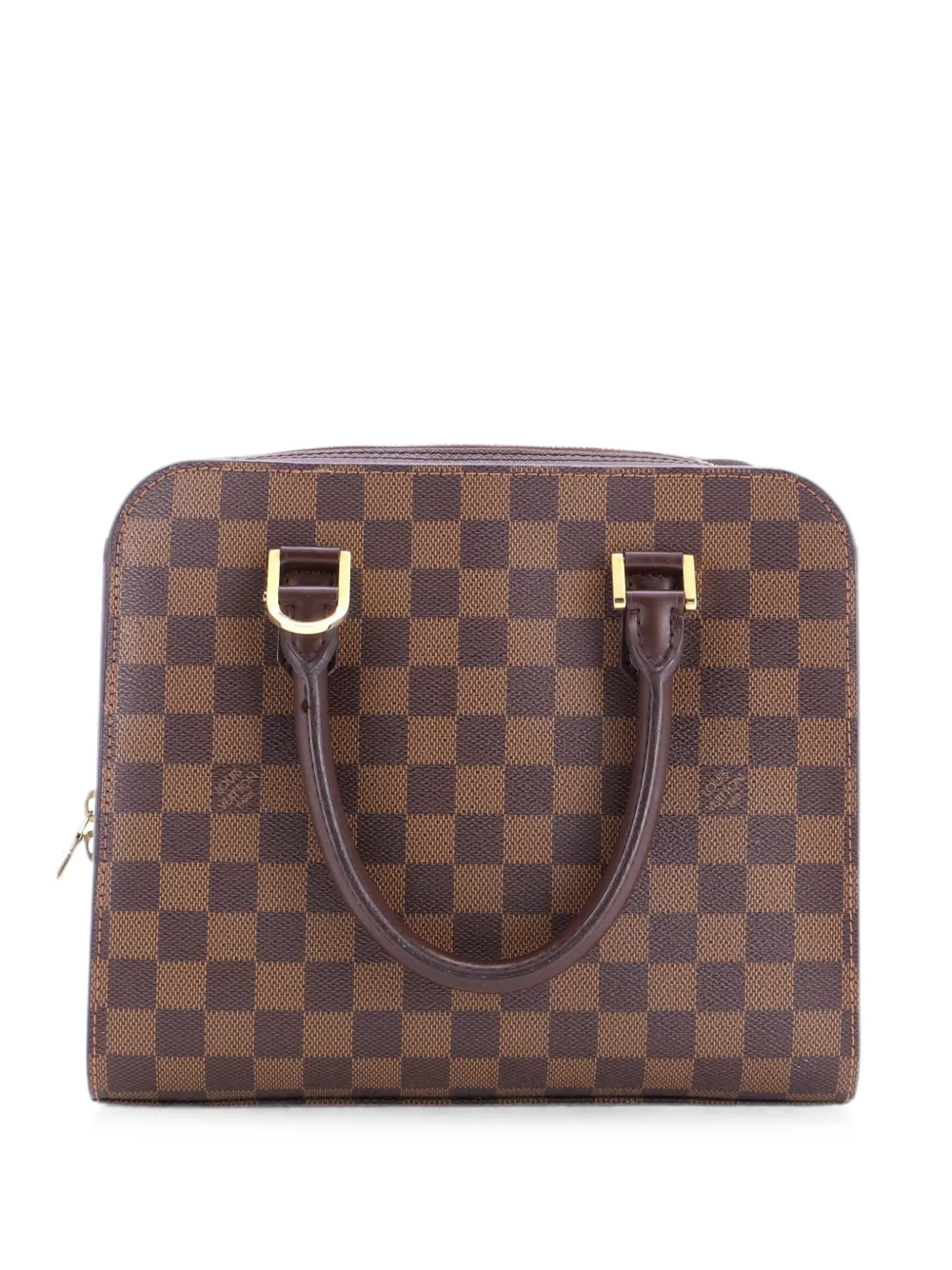 Pre-owned Louis Vuitton Triana Bag Damier Satchel In Brown