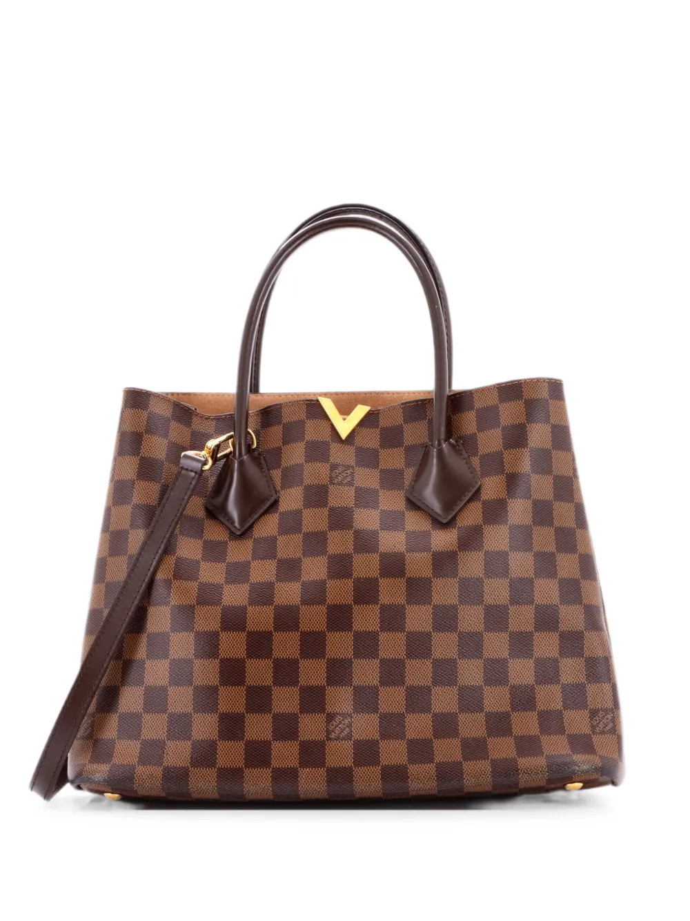 Louis Vuitton Pre-Owned Borsa tote Kensington in tela Damier - Marrone