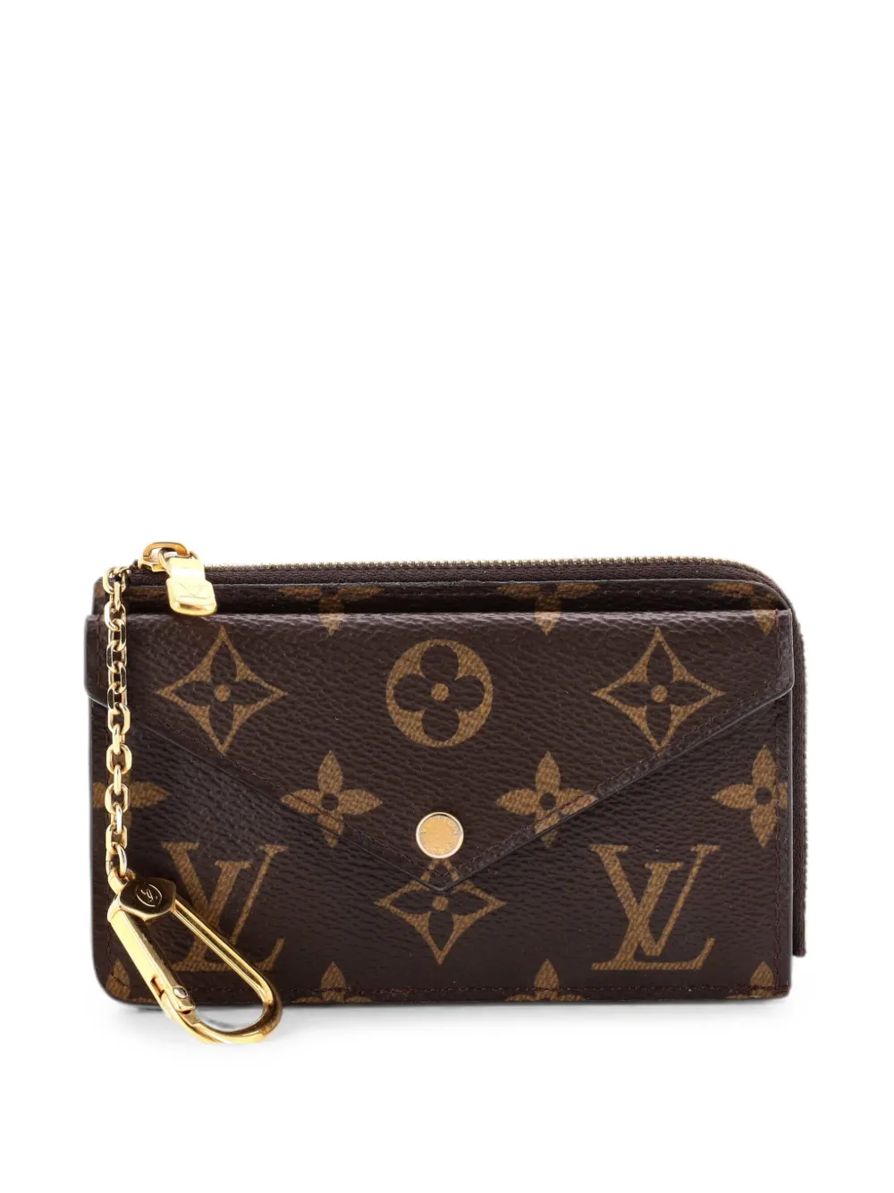 Pre-owned Louis Vuitton Recto Verso Monogram Canvas Card Holder In Black