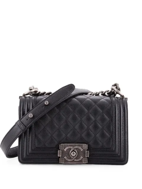 CHANEL Pre-Owned Boy Flap Bag Quilted Caviar Small crossbody bag