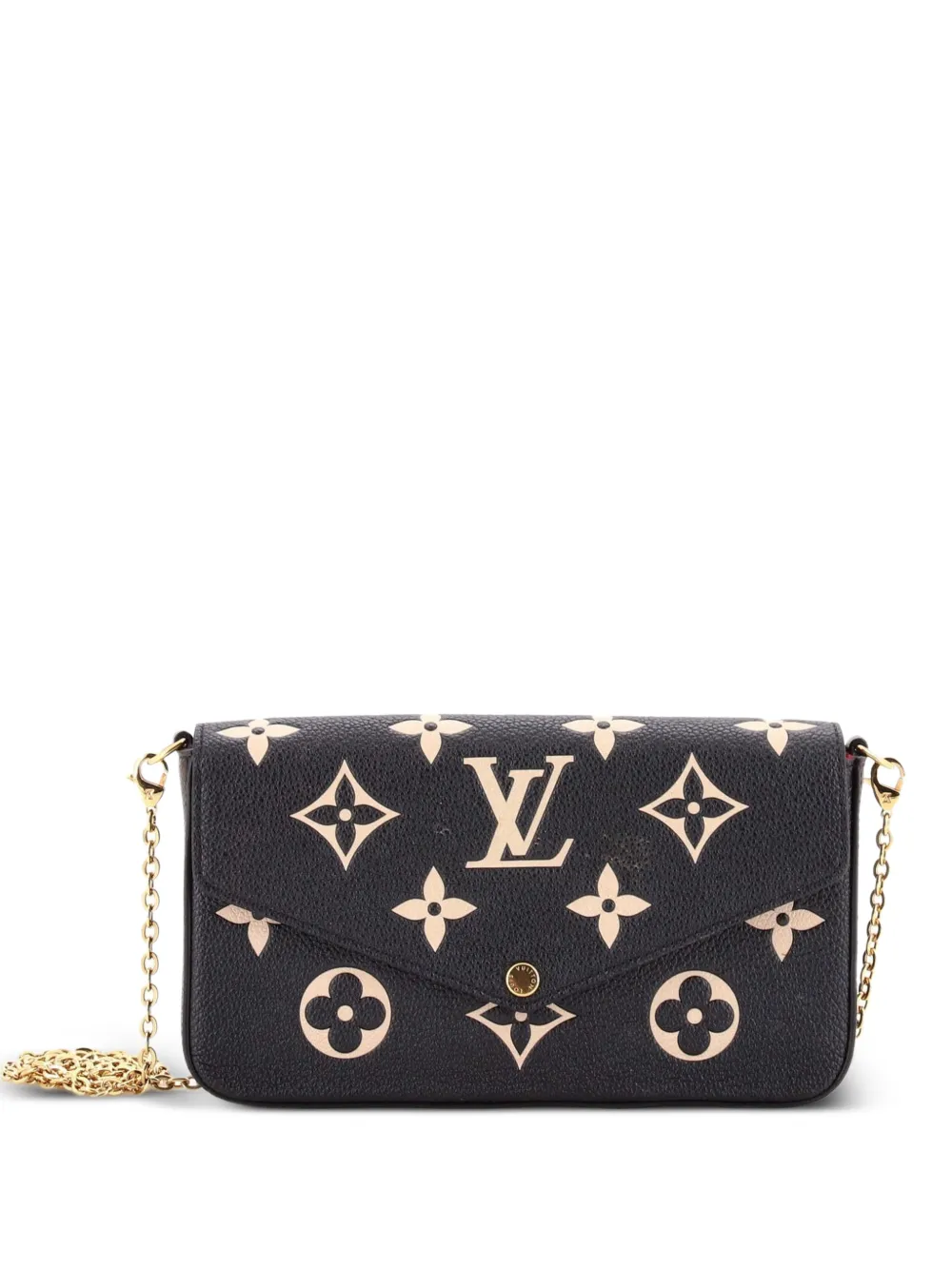 Louis Vuitton Pre-Owned Felicie Pochette Bicolor Monogram Empreinte Giant crossbody bag - Black