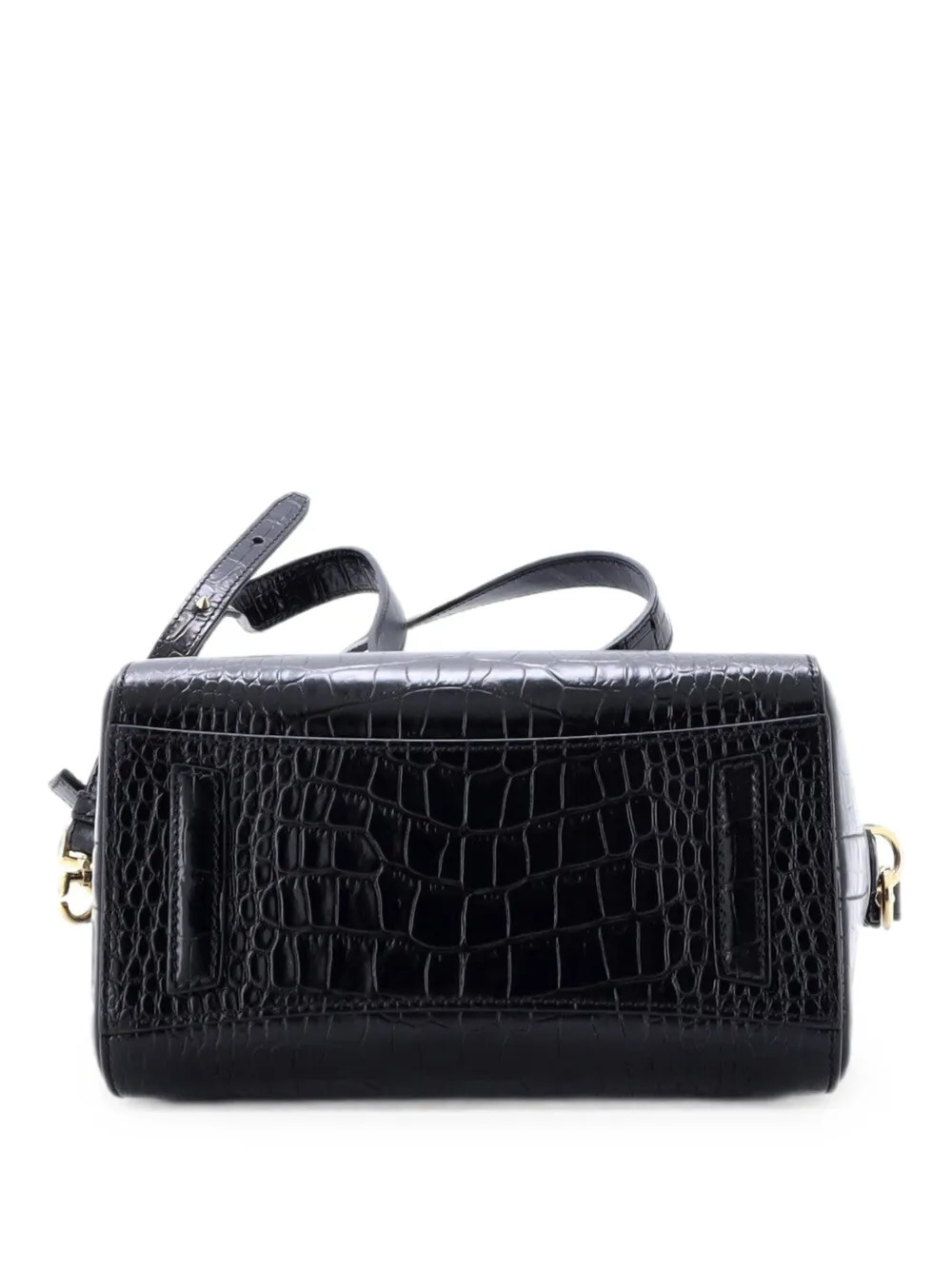 Givenchy Pre-Owned Borsa a tracolla Antigona mini in pelle goffrata effetto coccodrillo - Nero