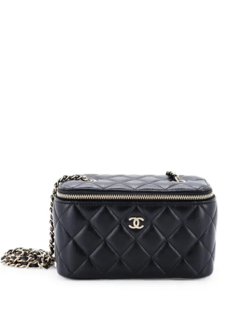 CHANEL Pre-Owned Classic Vanity Case with Chain Quilted Lambskin Small clutch bag